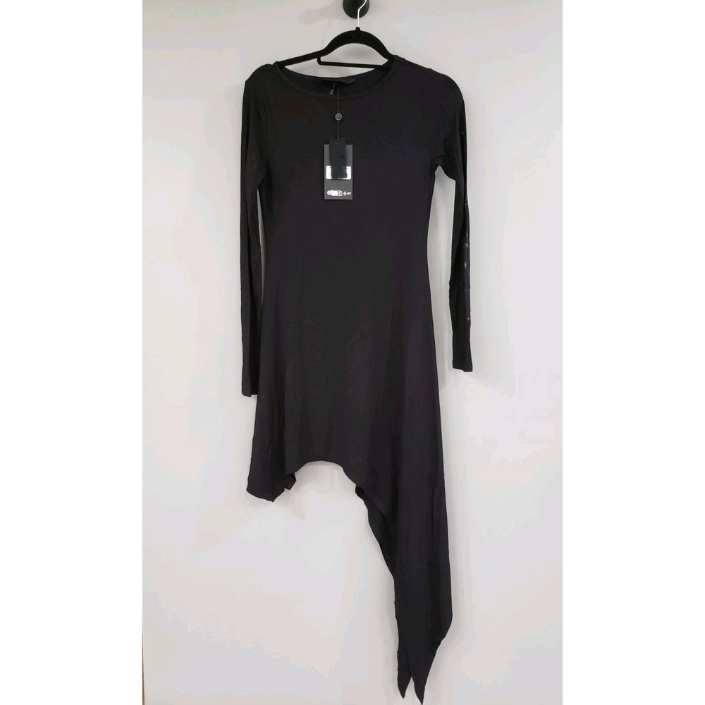 NEW SMALL CELESTIAL Killstar Asymmetric Dress LONG SLEEVE black astrology witchy